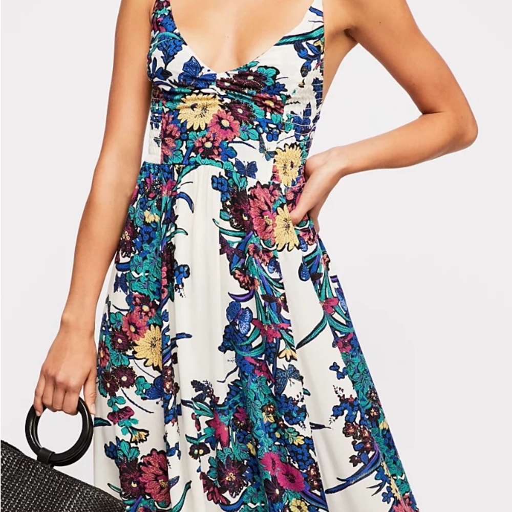 Free People Through the Vine Printed Dress